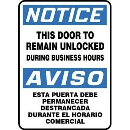 Accuform BILINGUAL OSHA NOTICE Safety Sign SBMADC801XT SBMADC801XT